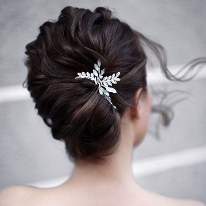 Jual Hairpin Pin Aksesoris Hiasan Rambut Jepit Model Daun Mutiara ...
