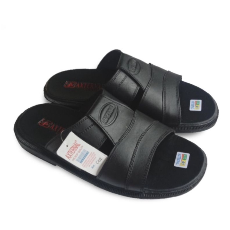 Jual Sandal Selop Pria Kulit Asli Terbaru Sepatu Sandal Pria Selop Kulit Sol Karet Lentur Tidak