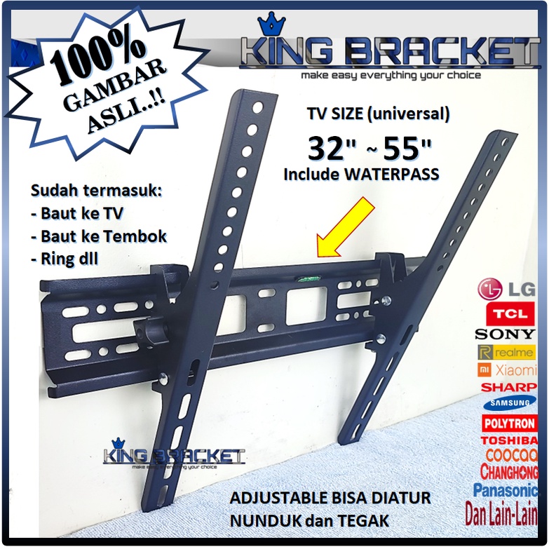 Jual Bracket Tv Led Lcd S D Inch Lebih Tebal Universal Inchi