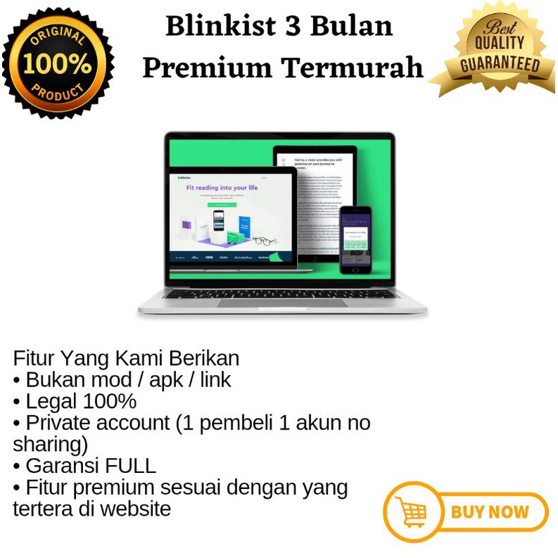 Jual [Promo] Blinkist 3 Bulan Premium Account Termurah Shopee Indonesia