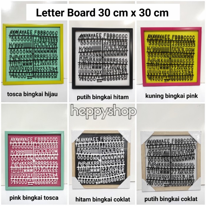 Jual Papan Tulis Letter Board Huruf 30 Cm X 30 Cm, Papan Huruf Nama ...