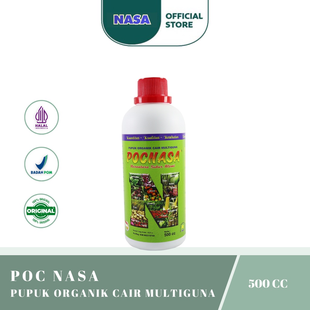 Jual Pupuk POC 500cc Original NASA - Pupuk Organik Cair Terbaik NASA ...