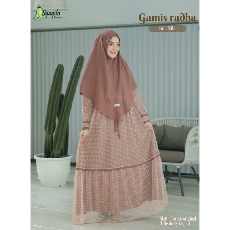 Jual Radha dress by Shaqila gamis Tulle full original | Shopee Indonesia