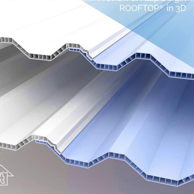 Jual ATAP UPVC ROOFTOP LEBAR EFEKTIF 77. PUTIH / BIRU DOFF | Shopee ...