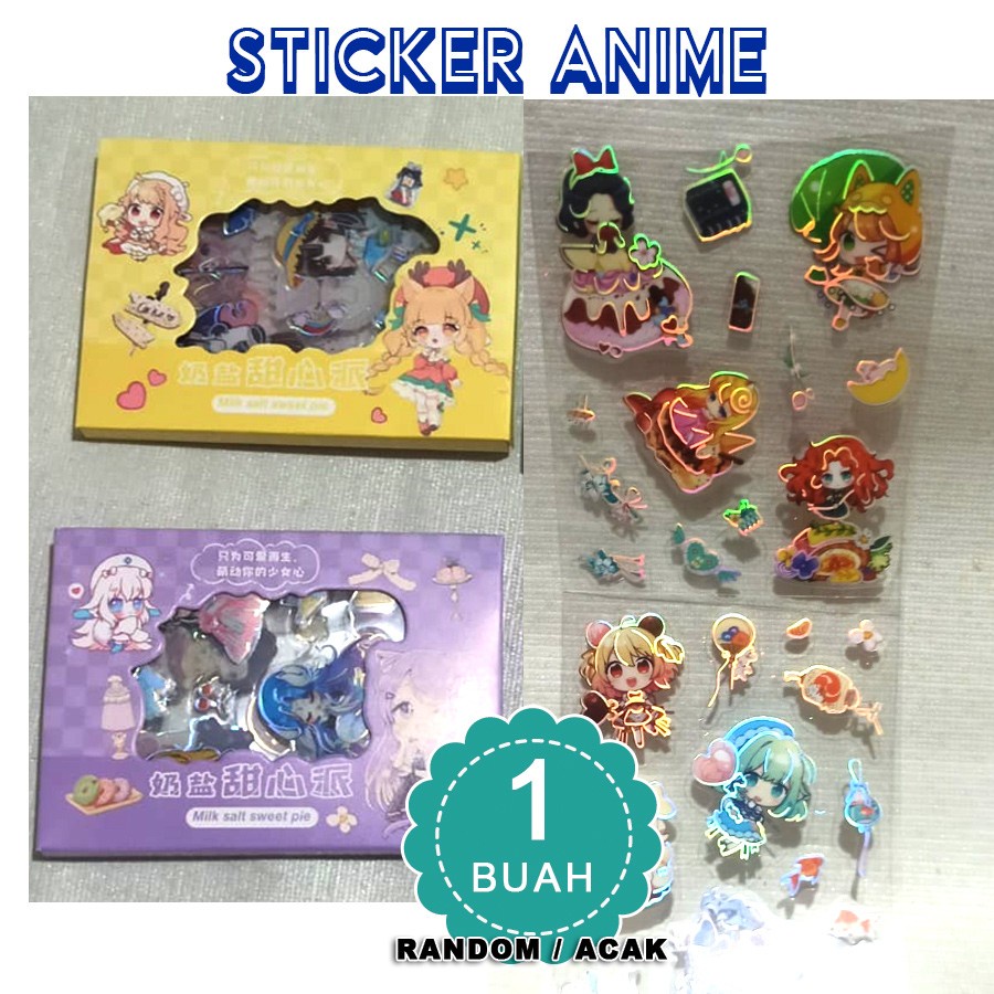 Jual Sticker Anime satu pack sticker murah sticker karakter keren