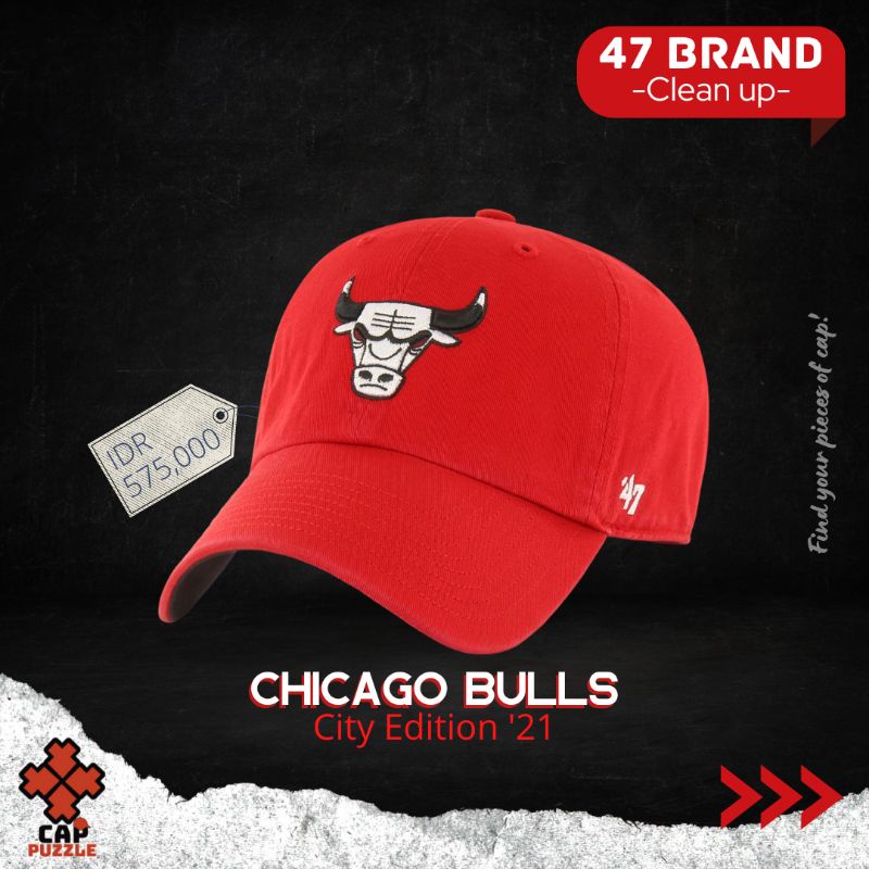 Topi Chicago Bulls City Edition Hat Jual 47 Brand (Clean Up