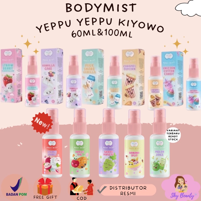 Jual Ready Bodymist Dessert Series Yeppu By Kiyowo Ml Ml Bpom Yeppu Kiyowo Shopee