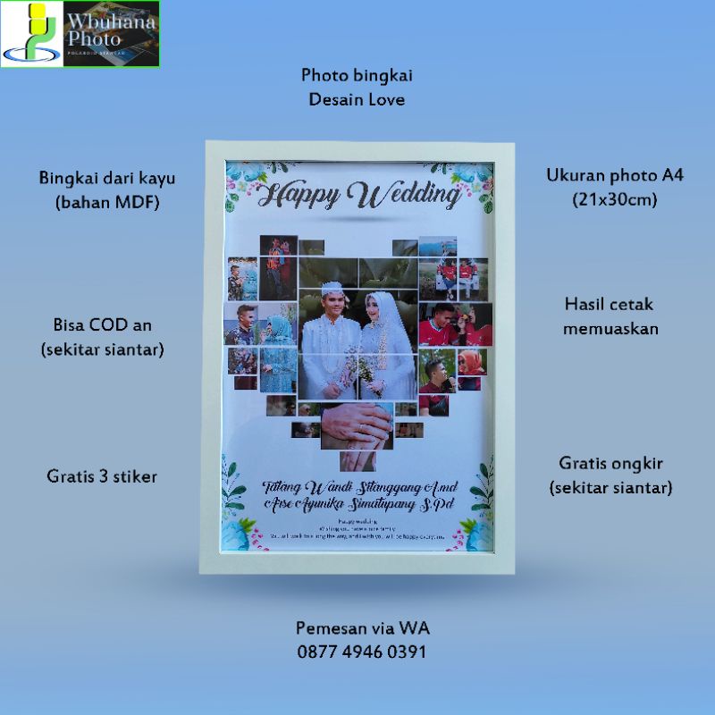 Jual Cetak photo Frame Kayu Premium 