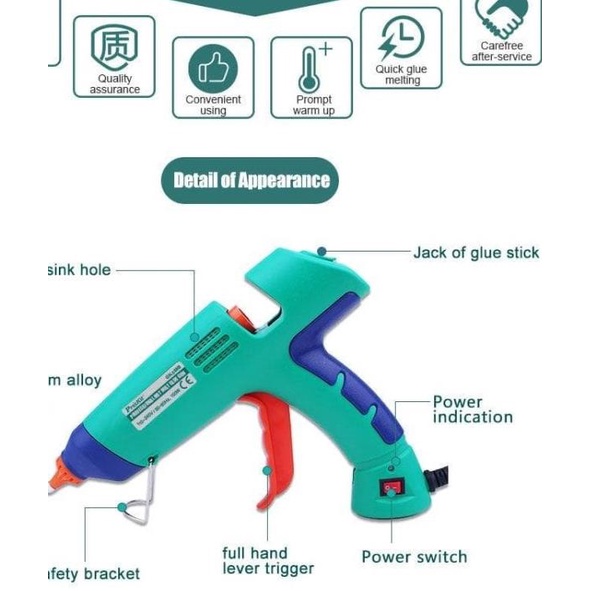 Jual Proskit Gk B Professional Hot Melt Glue Gun Pistol Lem Tembak Ori Shopee Indonesia