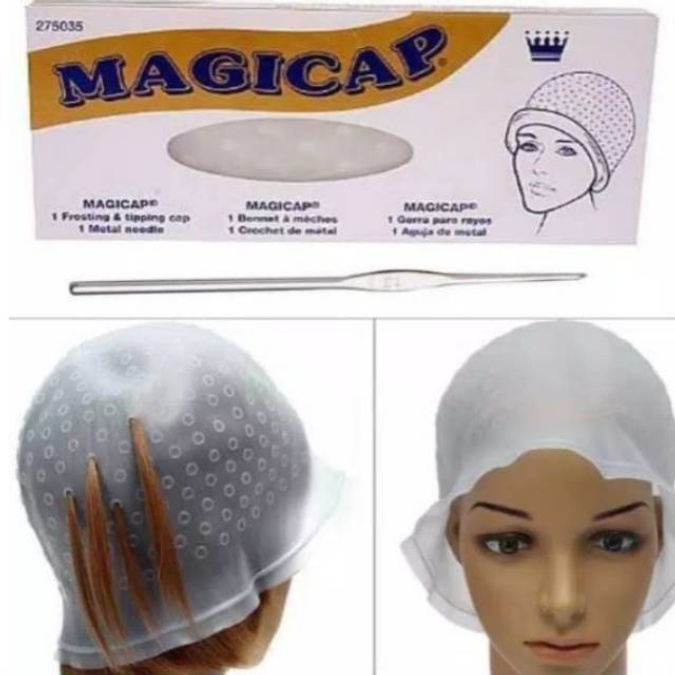 Jual Magic Cap Topi Highlight Pewarna Rambut (putih) | Shopee Indonesia