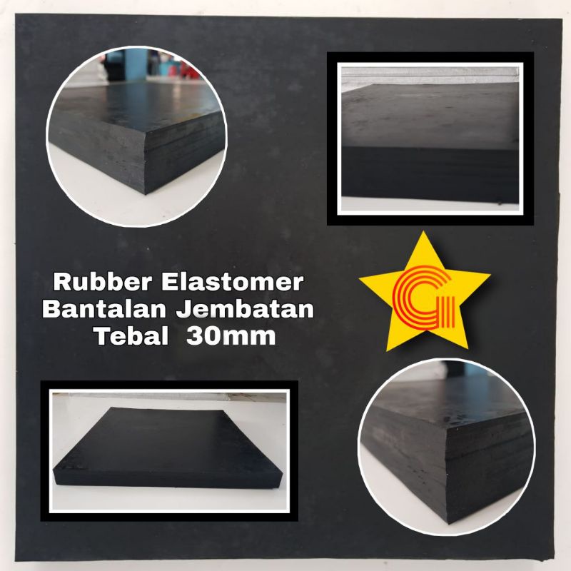 Jual Rubber Elastomer Bearing Pad 30x30x3cm / Karet Packing Multiguna