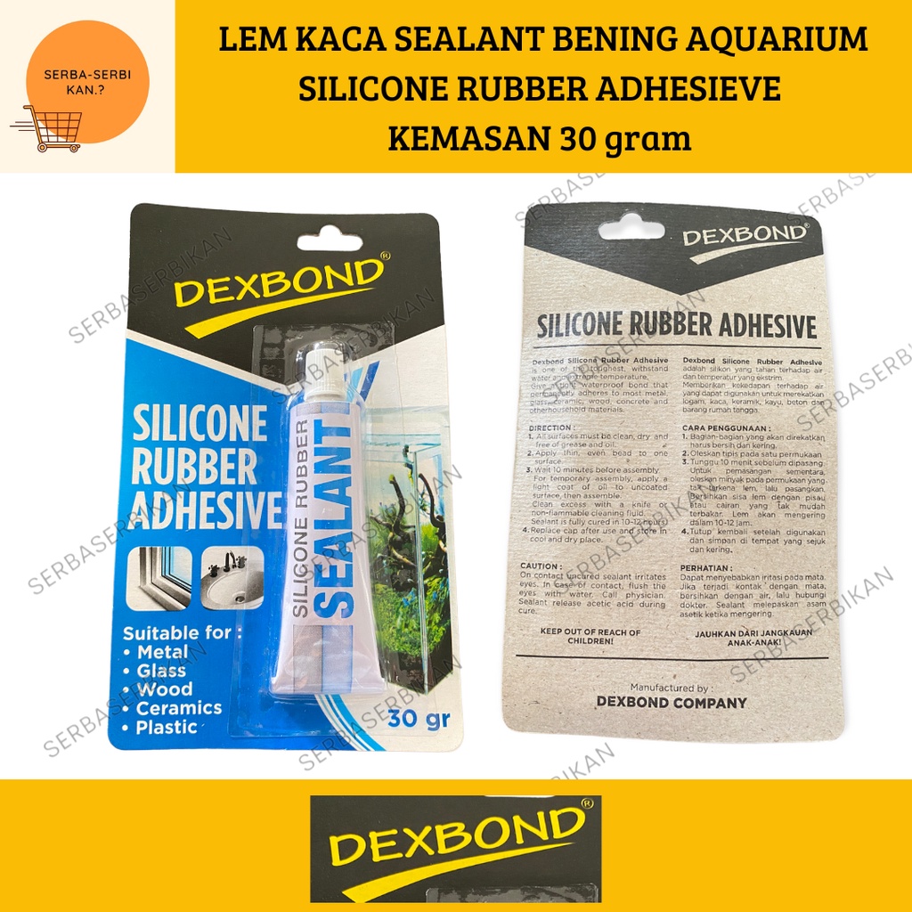 Jual Lem Kaca Sealant Dexbond Bening Aquarium Silicone Rubber Adhesieve