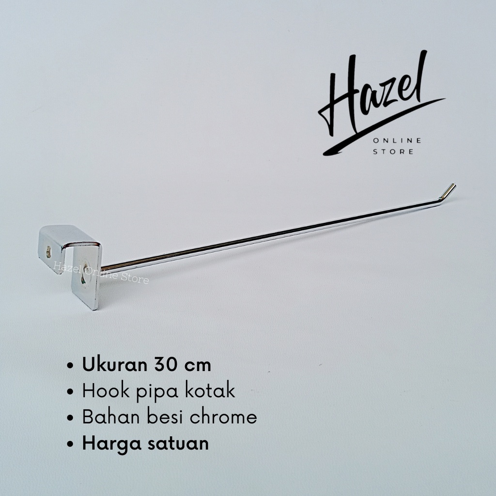 Jual Single Hook Pipa Kotak Cm Display Cantolan Besi Gantungan Aksesoris Hazel Hk Shopee