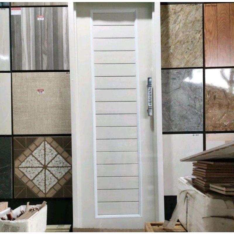 Jual Pintu Kamar mandi PVC Full Panel Minimalis Plus Handle Mewah ...