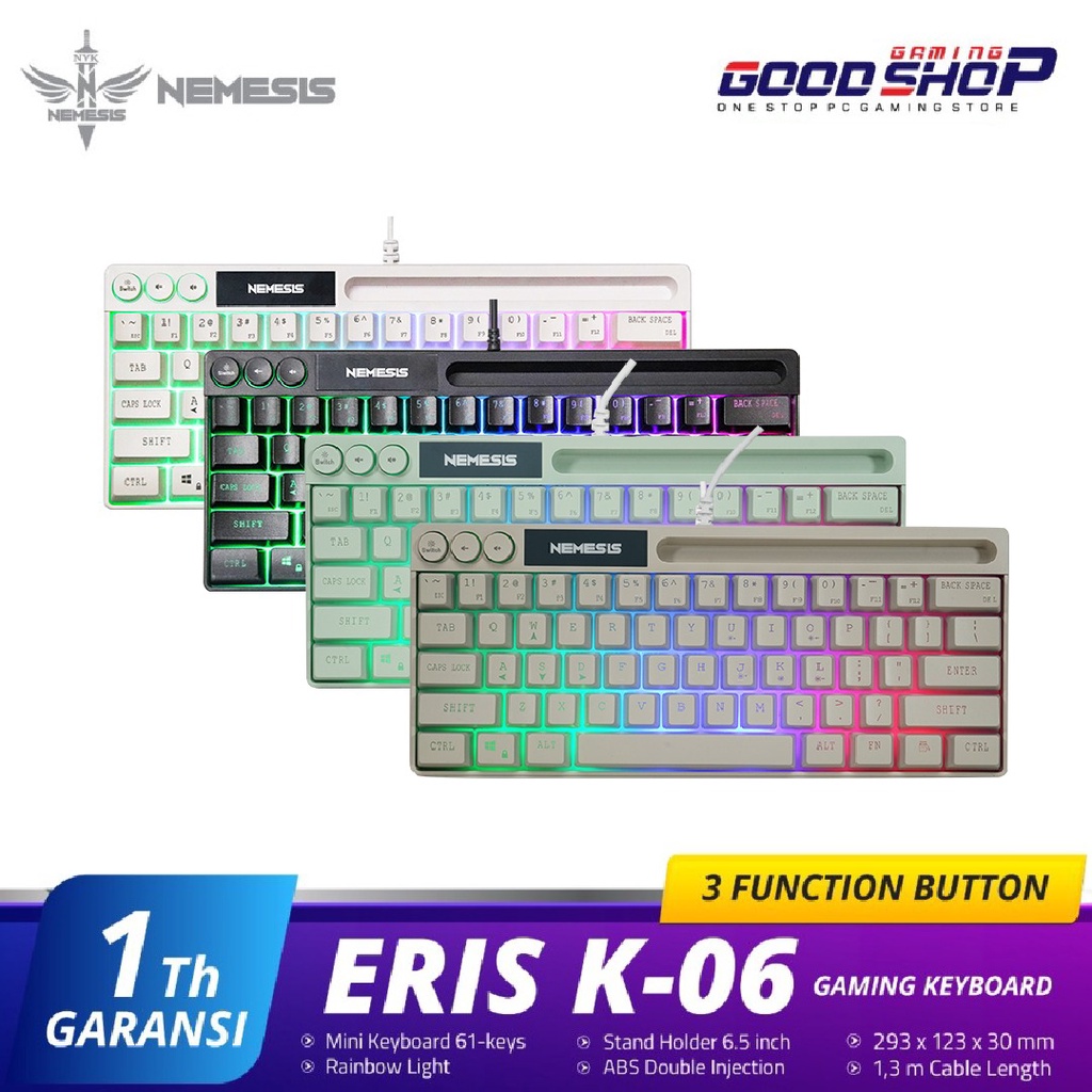 Jual NYK Nemesis ERIS K-06 mini RGB Stand Holder Membrane - Gaming ...