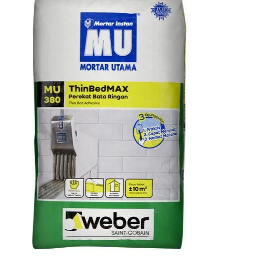 Jual MORTAR UTAMA 380 PEREKAT BATA RINGAN 40 KG | mu 380 | Shopee Indonesia