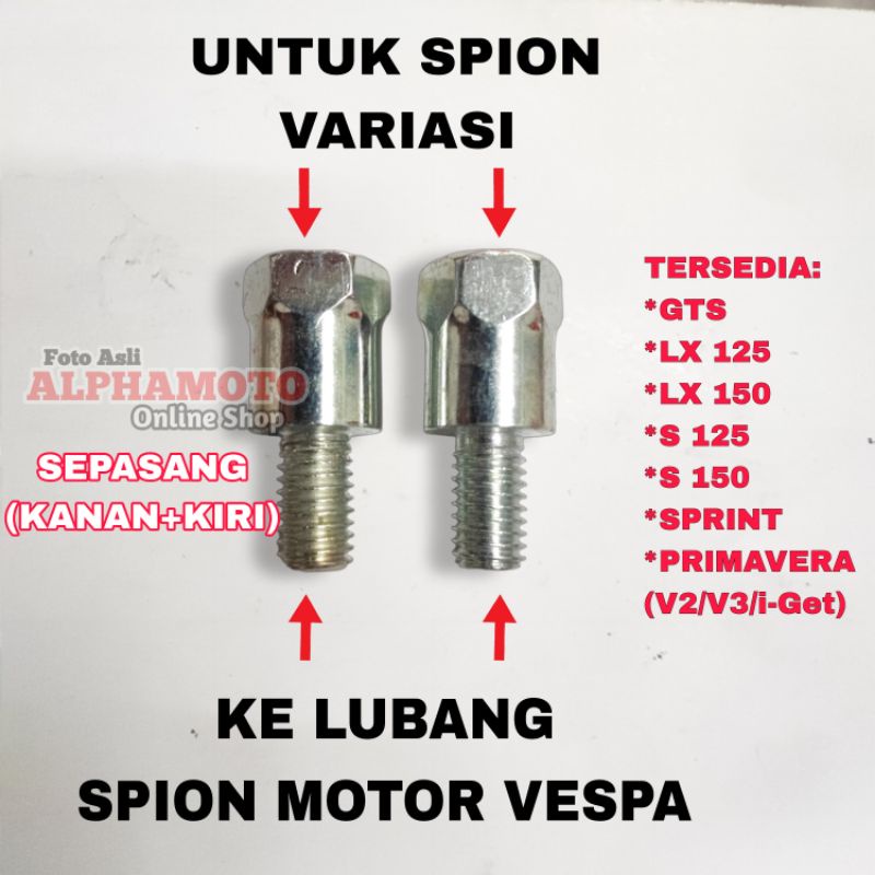 Jual Baut Sambungan Spion Vespa Lx Gts Sprint Primavera V V Iget Adaptor Shopee