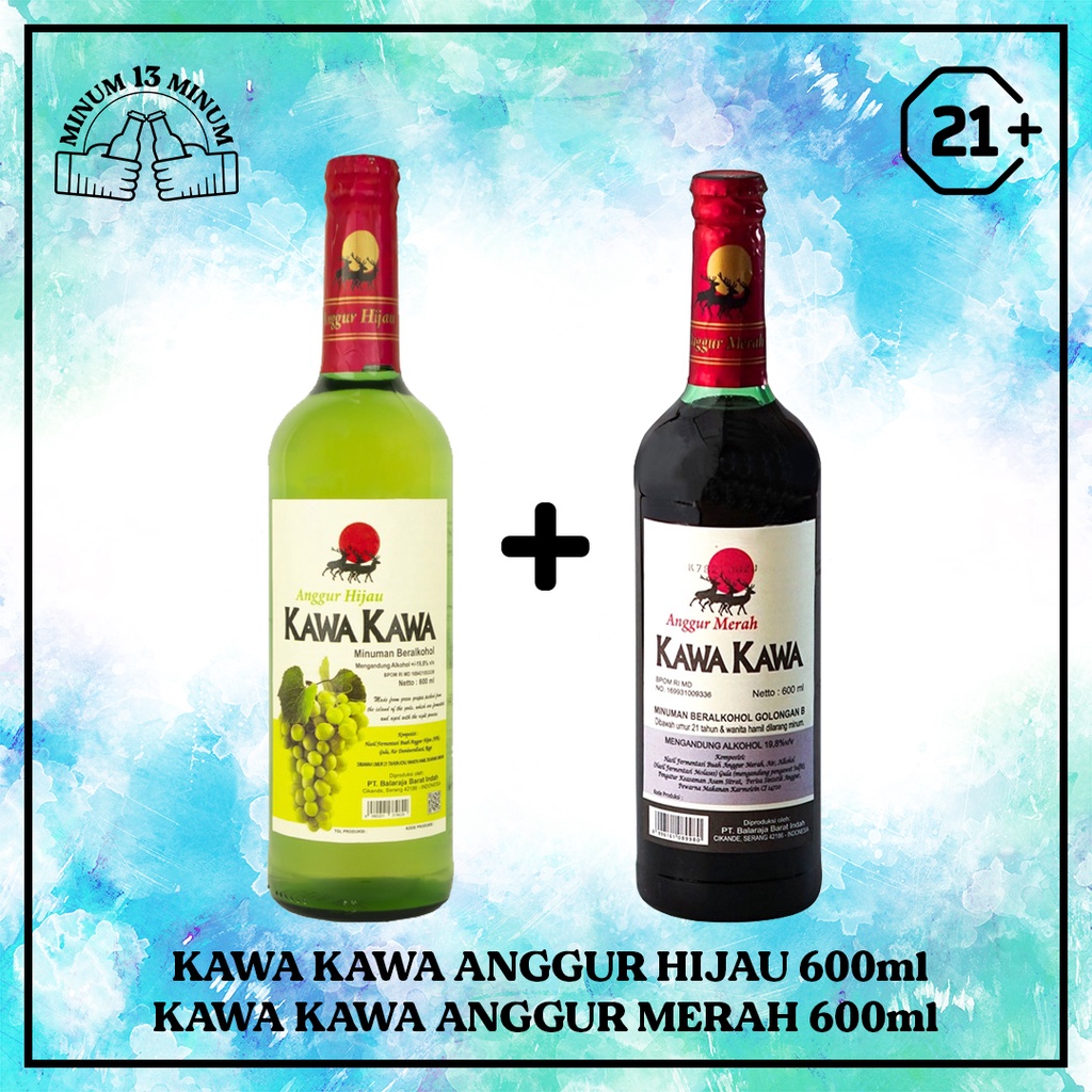 Jual Kawa Kawa Anggur Hijau 600ml Kawa Kawa Anggur Merah 600ml Minumminum13 Shopee Indonesia 1432