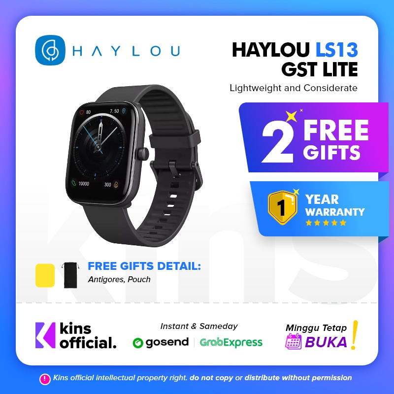 Jual Haylou LS13 GST lite Smartwatch SpO2 Heart Rate IP68 Waterproof ...