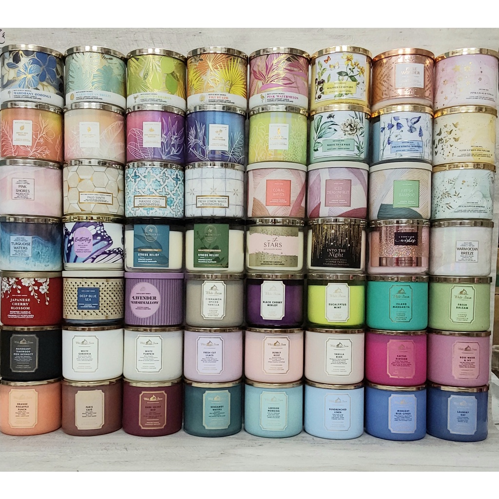 Jual Bath And Body Works Scented 3 Wick Candle / Lilin BBW / Lilin 3