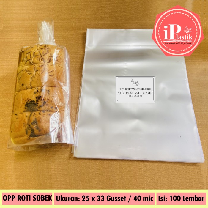 Jual Plastik Opp Roti Tawar Roti Sobek Roti Sisir 25 X 33 Cm Tebal 40 Mic Shopee Indonesia 4189