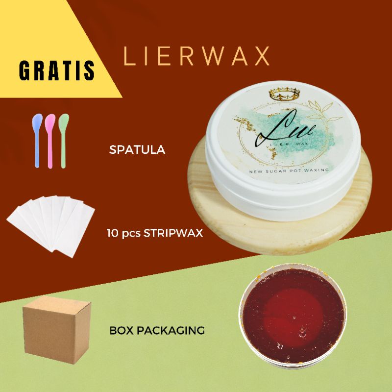 Jual LIERWAX 100GR / SUGAR WAXING KIT / PENCABUT BULU TERMASUK KAIN WAX
