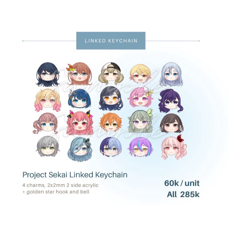 Jual [Fanmerch] Project Sekai Linked Keychain | Shopee Indonesia