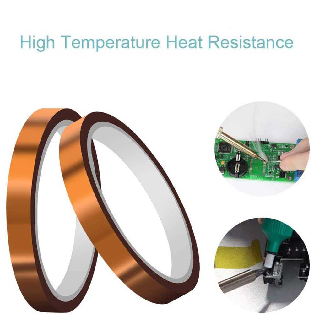 thumbnail image 2 of 2 Rolls Heat-Resistant Blue Tape – 20mm X 33m High-Temp Polyimide Tape For Soldering & Crafts 2 of 11