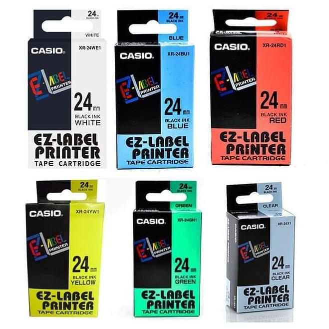 Jual Casio EZ Label Printer Tape Cartridge 24mm Shopee Indonesia
