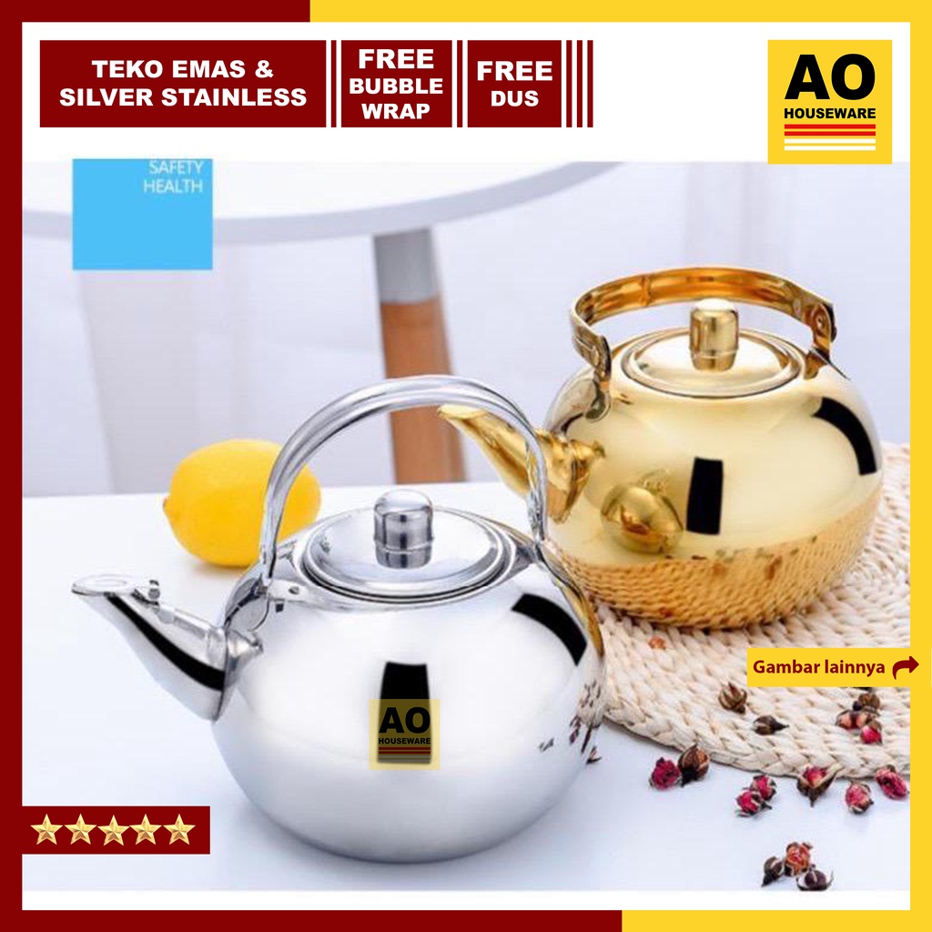 Jual Teko Air Teko Saji Stainless Teko Zam Zam Arabian Haji Emas Termurah Shopee Indonesia 2985