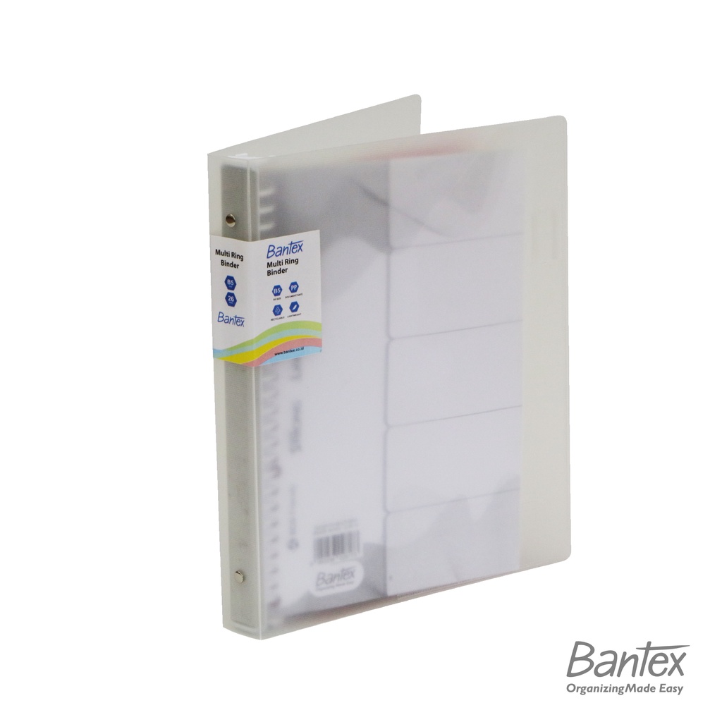 Jual Bantex B5 Trendy Multi Ring Binder 26 Hole Transparent 3126 08 ...