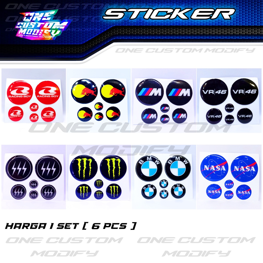 Jual STIKER EMBLEM RACING COATING TEBAL UNTUK SEGALA MOTOR STIKER ...
