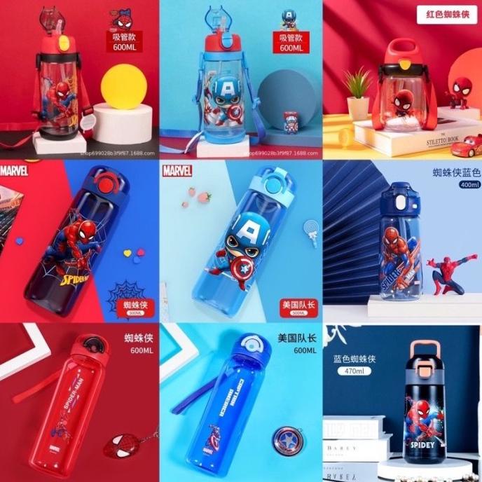 Jual TREND BOTOL MINUM ANAK DISNEY MARVEL SPIDERMAN CAPTAIN AMERICA ...
