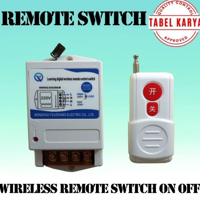 Jual WIRELESS REMOTE CONTROL SWITCH ON OFF / SAKLAR WIRELESS 220V