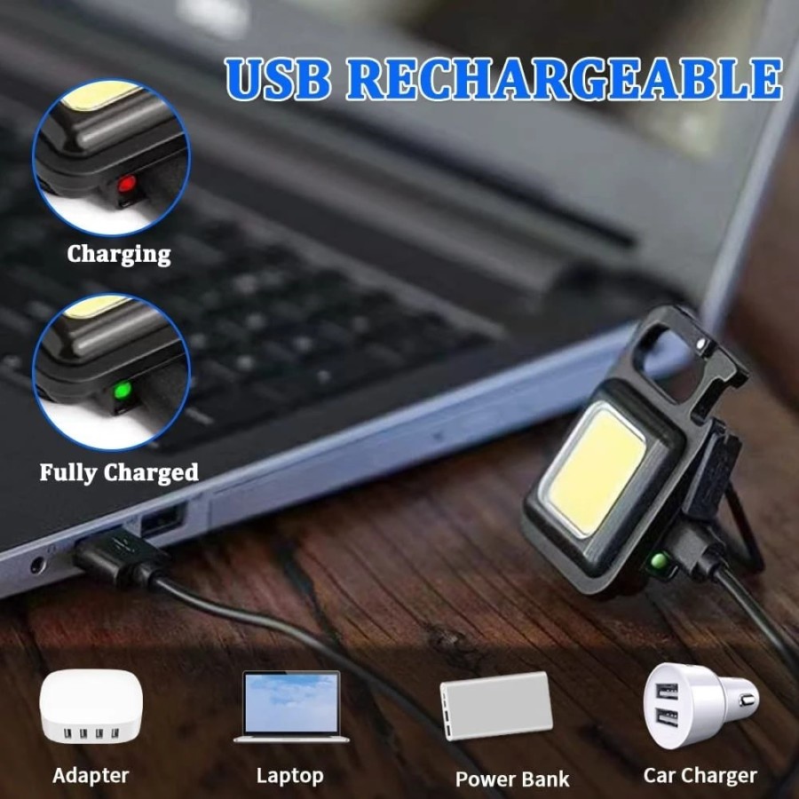 Jual Mini Senter COB Rechargeable Keychain Led Senter Saku Portabel ...