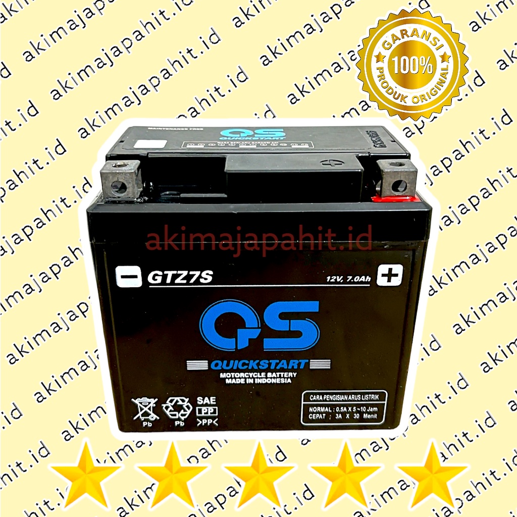 Jual Aki Kering Baru GTZ7S / GTZ6V QS Quick Start 6 Ampere cocok untuk