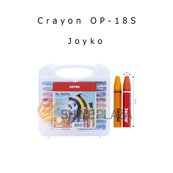 Jual Crayon Joyko Titi 18 Warna OP-18S - Oil Pastel Color Krayon Joyko ...