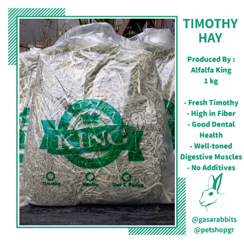 Jual TIMOTHY HAY ALFALFA KING TIMOTHY HAY 1 KG ALFALFA KING 1 KG HAY KELINCI RUMPUT HAY