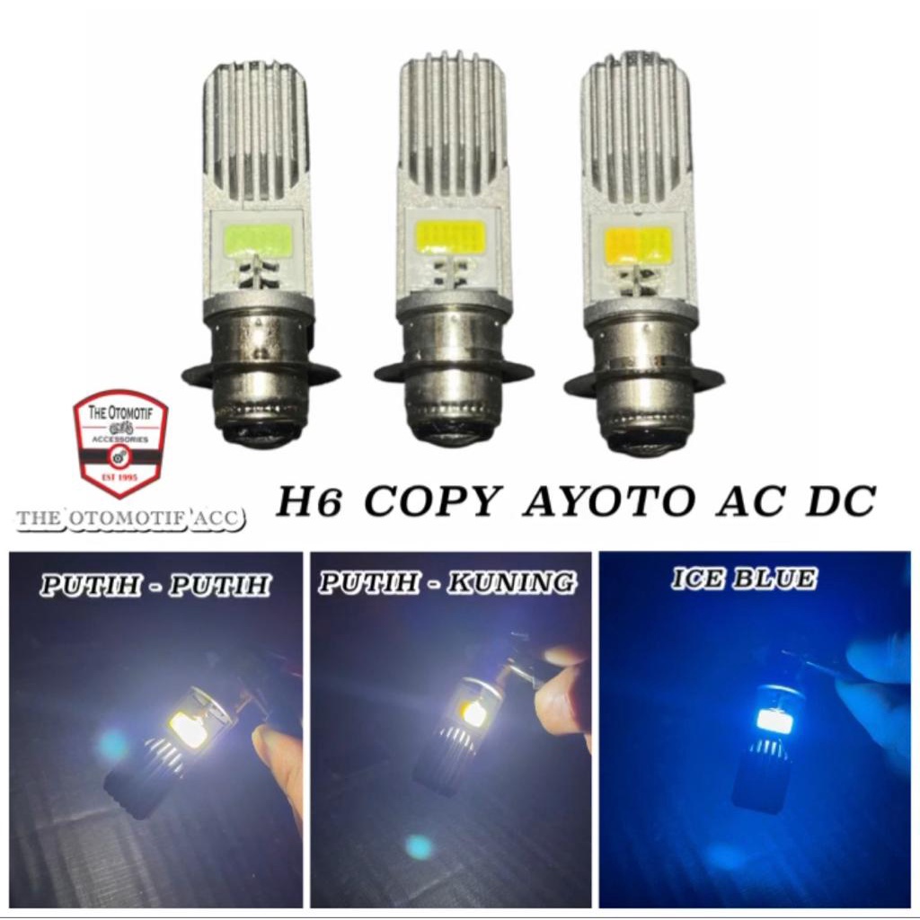 Jual Lampu Led Depan Motor H Copy Ayoto Ice Blue Universal Bebek Matic Shopee Indonesia