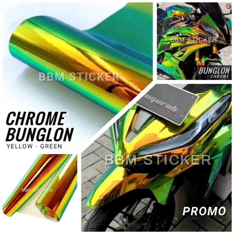 Jual Skotlet Stiker Bunglon Crome Krom Skotlite Motor Warna Chrome