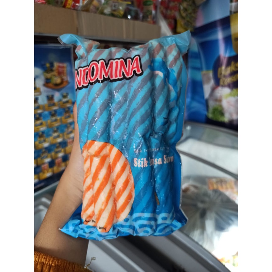 Jual INDOMINA Stik Ikan Rasa Salmon 500gr | Shopee Indonesia