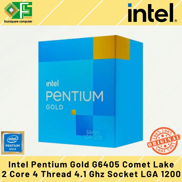 Jual Processor Intel Pentium Gold G6405 Box Baru Garansi Resmi | intel ...
