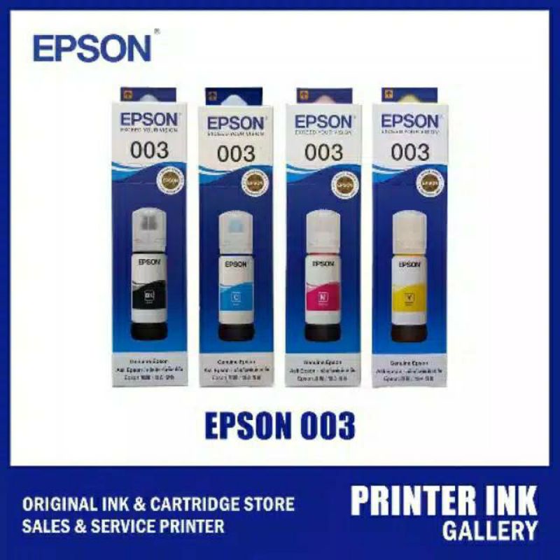 Jual Tinta Epson 003 Cyan Magenta Yellow Black Ecotank Printer Epson L1110 3110 3150 5190 5374