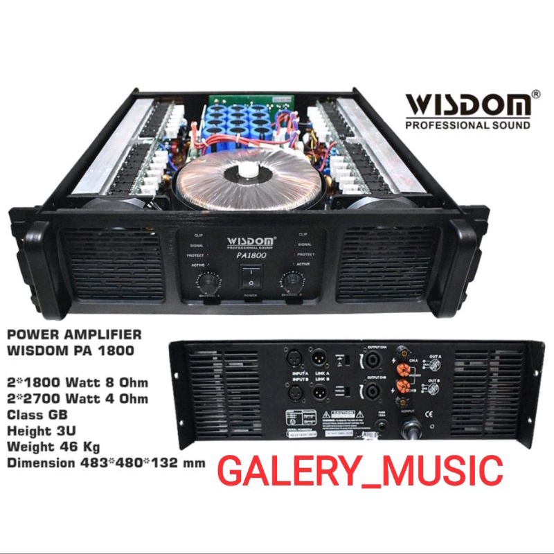 Jual Power Amplifier WISDOM PA 18000 Class GB Original | Shopee Indonesia