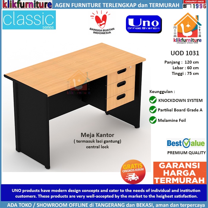 Jual UOD 1031 UNO Meja Tulis Meja Kerja Meja Kantor Laci 3 120cm ...