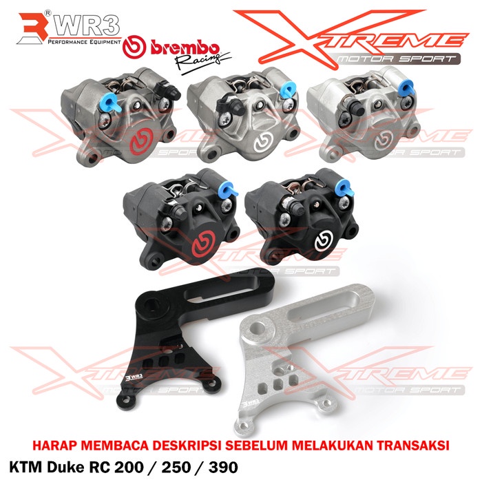 Jual Breket Kaliper Wr3 Belakang + Brembo 2P1P Ktm Duke / Rc 200 250 390 Original Shopee