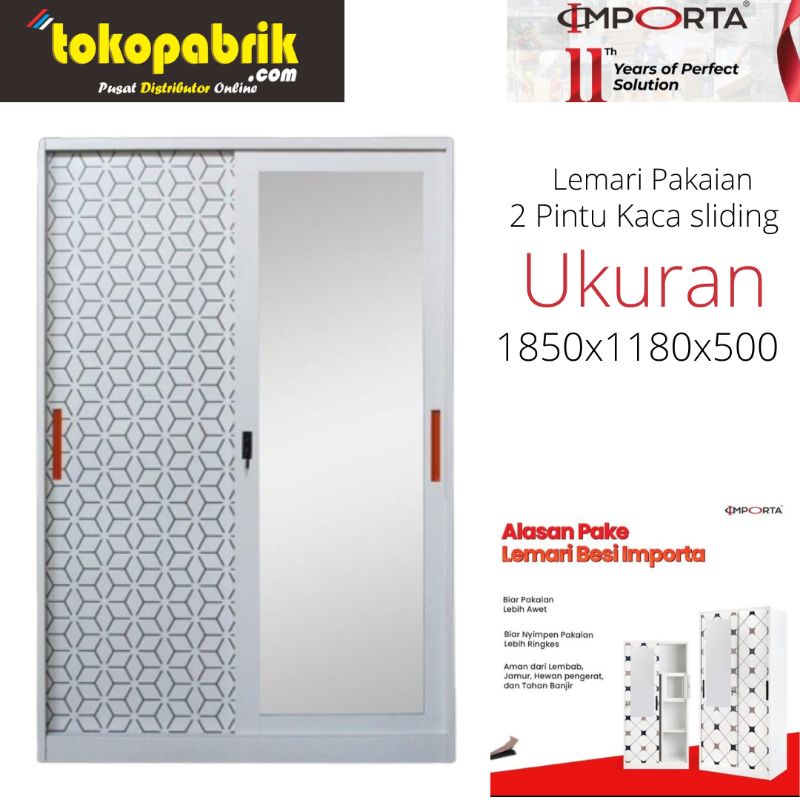 Jual Lemari Pakaian Besi Pintu Lemari Pakaian Jumbo Besi Kaca