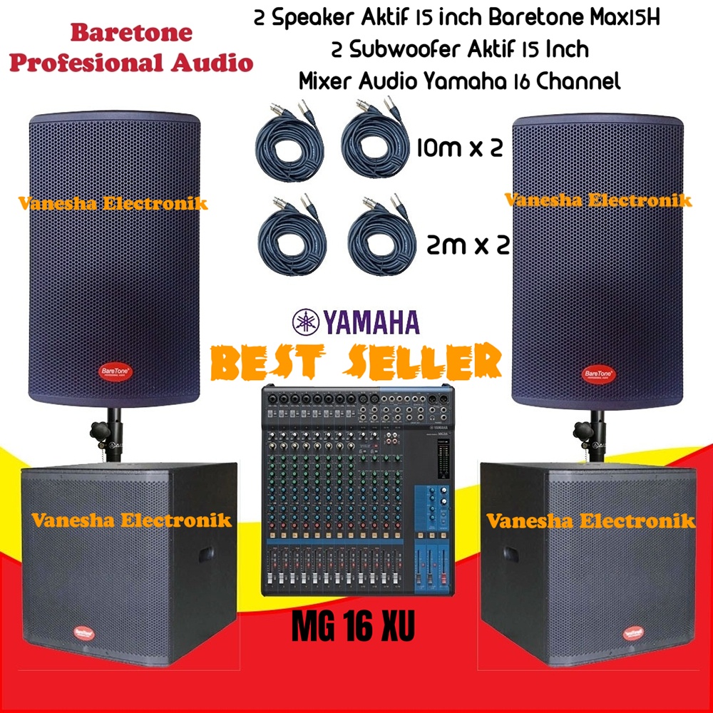 Jual Paket Soundsystem Speaker Aktif Inch Max H Subwoofer Aktif