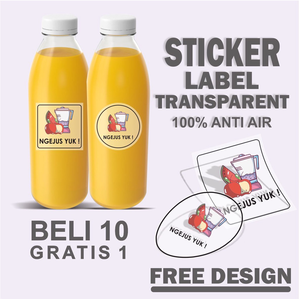 Jual Stiker Label Kemasan Transparan Vinyl White A Shopee Indonesia