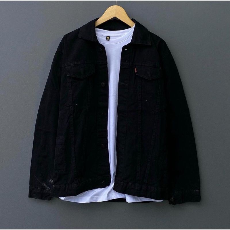 Jual [COD] JAKET JEANS SANDWASH PRIA / JAKET BLACK SNOWING DENIM/JAKET ...